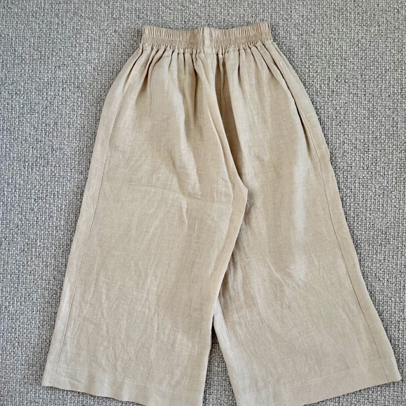 Beaumont Organic Linen Nicole Culottes - bone, size S - Picture 3 of 5